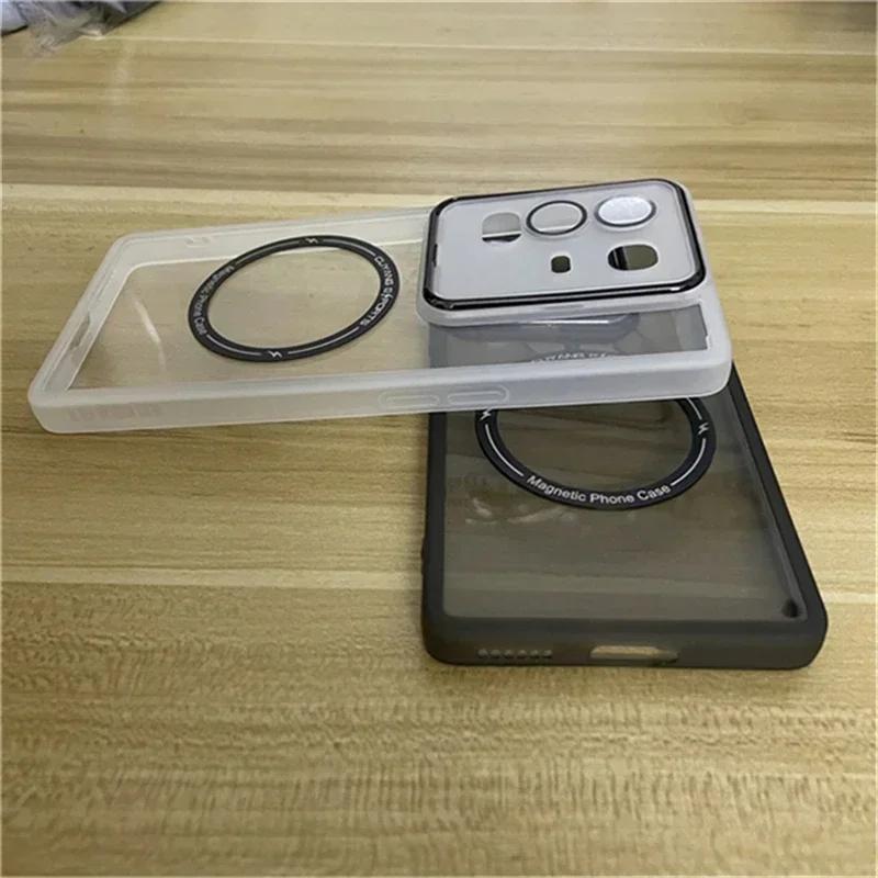 Transparent Magnetic Charging Case For Infinix Note 50 Pro Plus 50S 50X 40 Pro Plus 4G 5G Lens Camera Protect TPU Silicone Cover