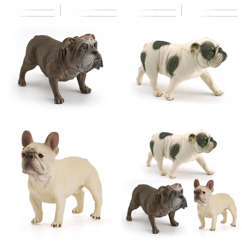 Miniature Bulldog Figurine Pvc Realistic Toy For Home Office Desk Decor