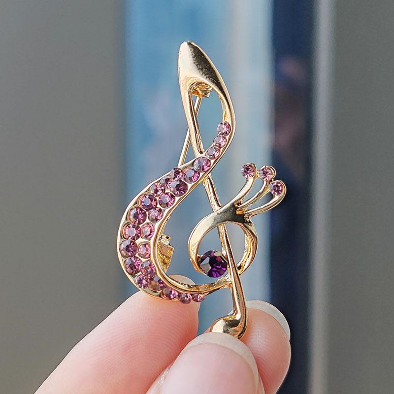 Creative Personality Beating Music Note Brooch Design Sense Suit Corsage Cardigan Accessories Exquisite Niche Pin Collar Pin Women