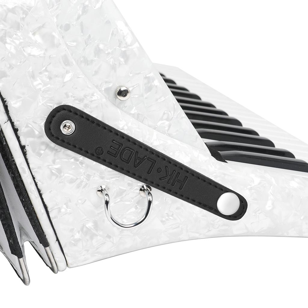 1 Pair Accordion Bellows Strap Durable PU Leather Bass Belt Clasp Hardware for Accordion Bellow Component