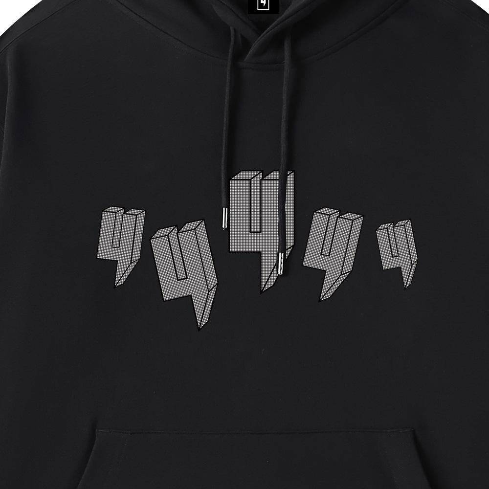 Unisex Trendy Hooded Sweatshirt - Loose Fit, Autumn/Winter Style with Letter 'Y' Print for Couples