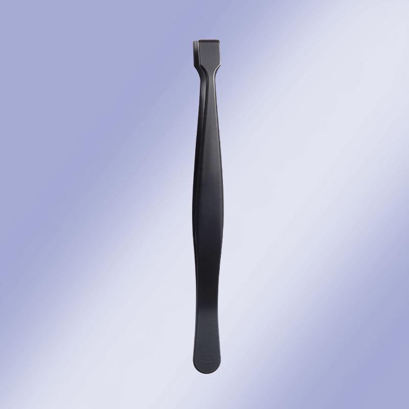 Flat Head Anti-stick Eyelash Tweezers, Safe Curler for Lower Lashes & Beginner Grafting.