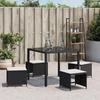 VidaXL Set of 4 Garden Stools with Cushions, Patio Chairs, Terrace Seats, Backyard Outdoor Furniture, 365041