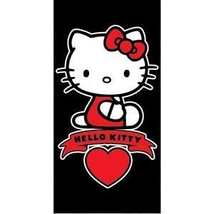 Drap de plage - hello kitty - 70 x 140 cm - 100% coton - 300 gsm