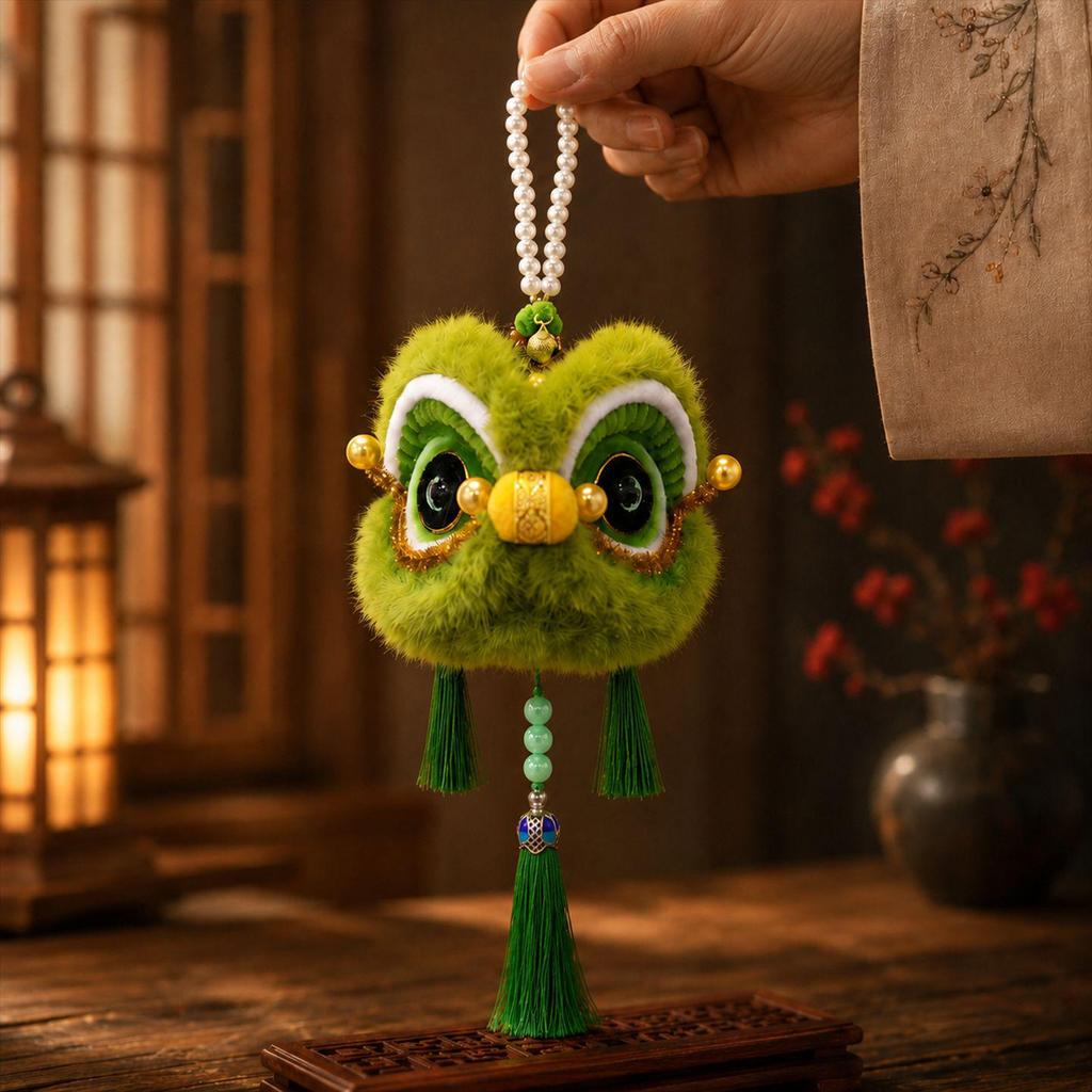 Luminous Lion Dance Lantern Plush Toy - New Year Children's Hanging Ornament