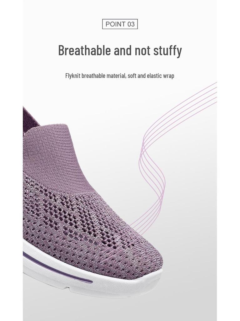 Summer 2025 Breathable Mesh Walking Shoes for Women - Comfortable Casual Shoes for Middle-Aged and Elderly