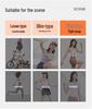 Women's Long-Sleeve Yoga Suit with Padded Waterdrop Cup and Ruched Slim-Fit Sports Top