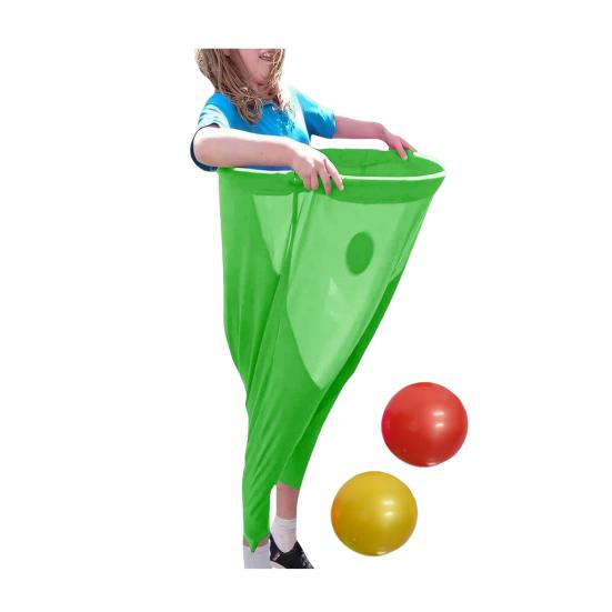 

Игра во дворе Бабушкины штаны с 2 прыгучими мячами, ловля мяча на улице, гигантские штаны, для детей, взрослых, семейного воссоединения, тимбилдинга, вечеринки зелёный