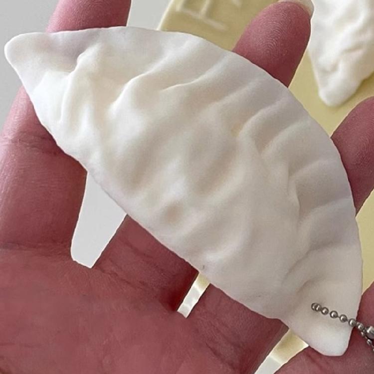 Simulation Dumpling Keychain Bag Pendant Cute Mini Squeeze Toy Dumpling Simulation Food Decoration Charm Stress Relief