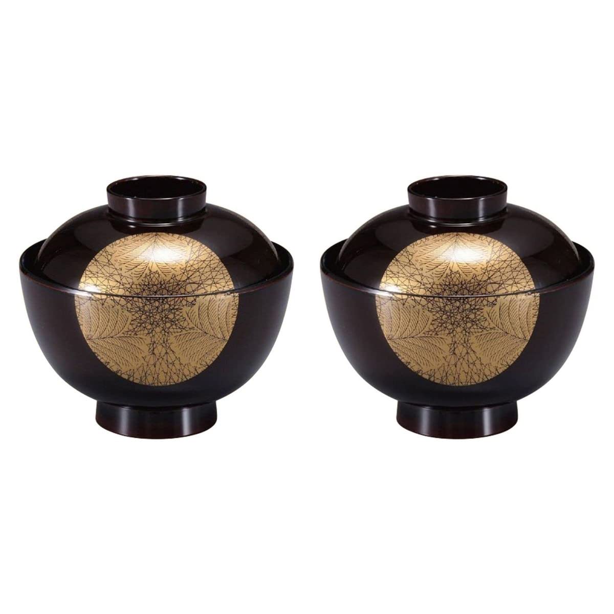 

set of Japanese Echizen Musashino sun and moon pattern J-kitchens 2-piece (pair bowls) bowls,