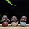 Ceramic Buddha Statues Small Monk Figurines Purple Sand Home Club Geomantic Decoration Crafts Zen Tabletop Tea Pet Ornaments