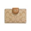 Eckreißverschluss 13 Klassisches Monogramm Knopfverschluss Beschichtetes Canvas und Leder Geldbörse Damen Geldbörse Khaki C0082-IMNLJ