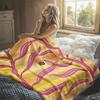 Pink Leaf Frog Flannel Blanket Warm Soft Halloween Christmas Decorative Couch Warm Cozy All-Season Gift