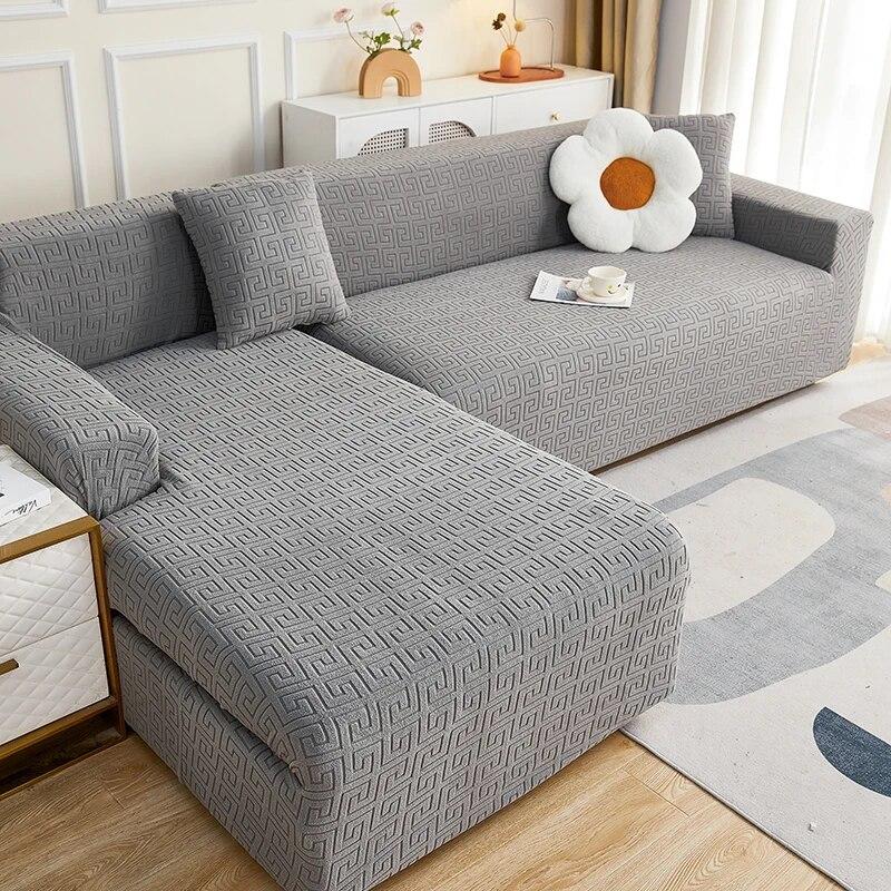Elastisk sofatrekk til stue setetrekk justerbart sofatrekk L-formet sofatrekk møbelbeskytter hjemmedekor