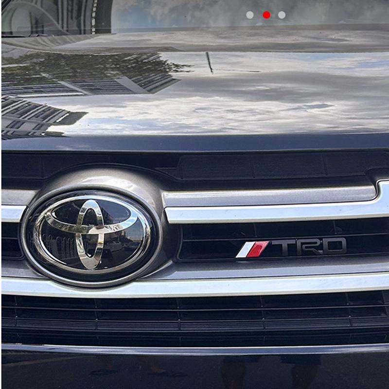 TRD Emblem Front Grille and 3D Metal Rear Badge for Toyota Highlander 2015 2016 2017 2018 2019 2020 2021 CWI1