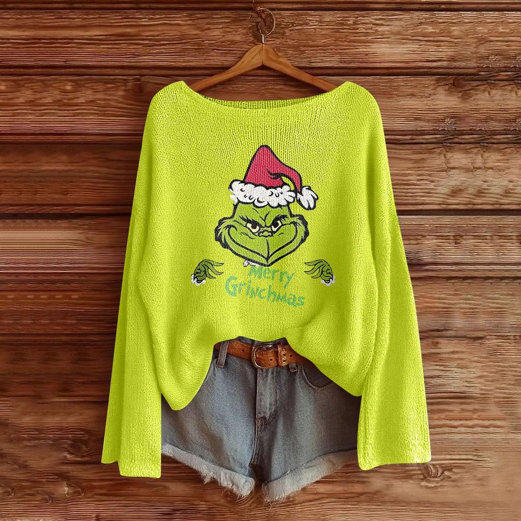 Women's Fashion Long Sleeve Christmas Snowman Snowflake Print Jacket Cardigan
