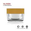 10Pcs Square Acrylic Cream Jars, Transparent Face Moisturizer Containers, High-End Empty Cosmetic Pots for Travel DIY