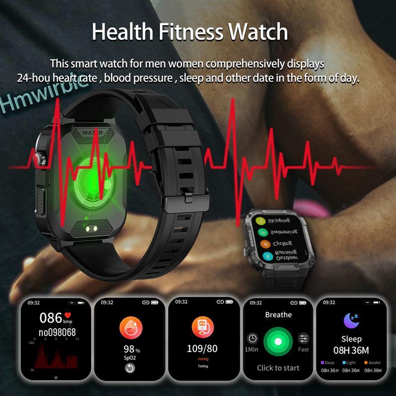 MK66 Smartwatch 2023: Full Touch Screen with Blood Pressure & Oxygen Monitoring