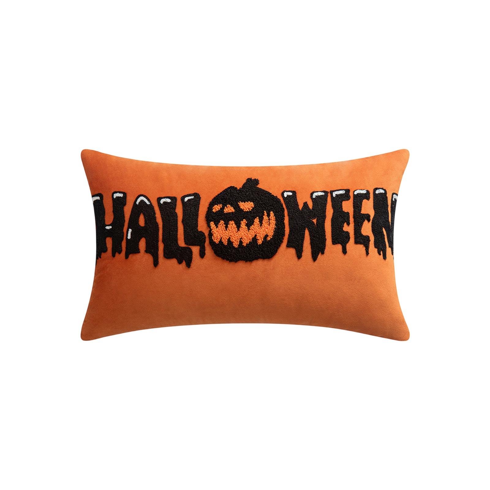 

Хэллоуин Плюшевая Вышитая Наволочка Гостиная Диван Вечеринка Украшение One Size