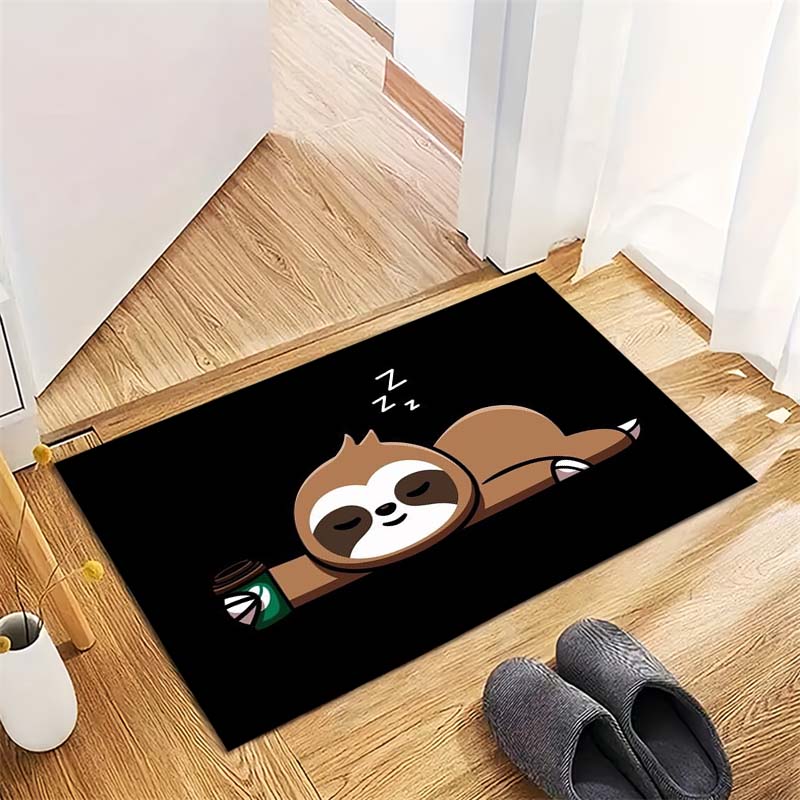 Cute Cartoon Cats Group Non-Slip Doormat, Animal Print Entryway Floor Mat