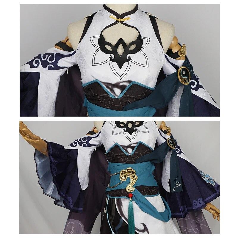 Game Impact 3 Cosplay Fu Hua Cosplay Costume Wig Dress Uniform Full Set FuHua Halloween Party Costume for Women Girls