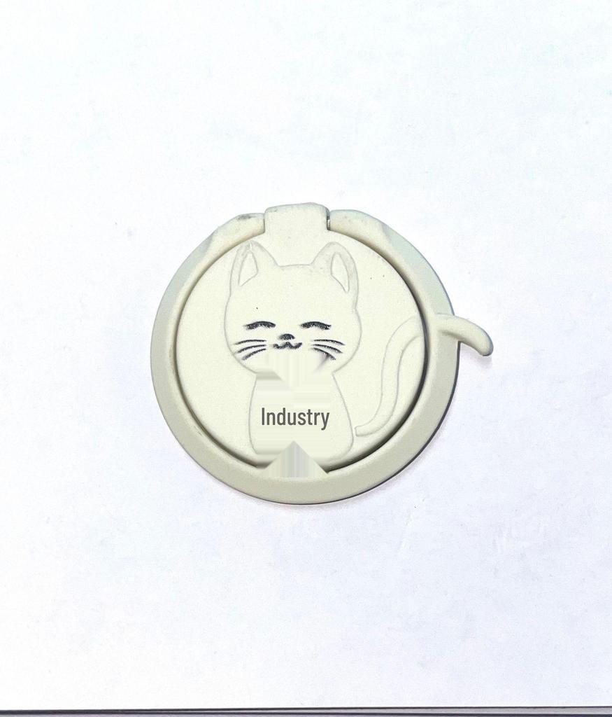 Adesivo Supporto Telefono Cartone Animato Gatto in Metallo - Supporto ad Anello Portatile in Lega