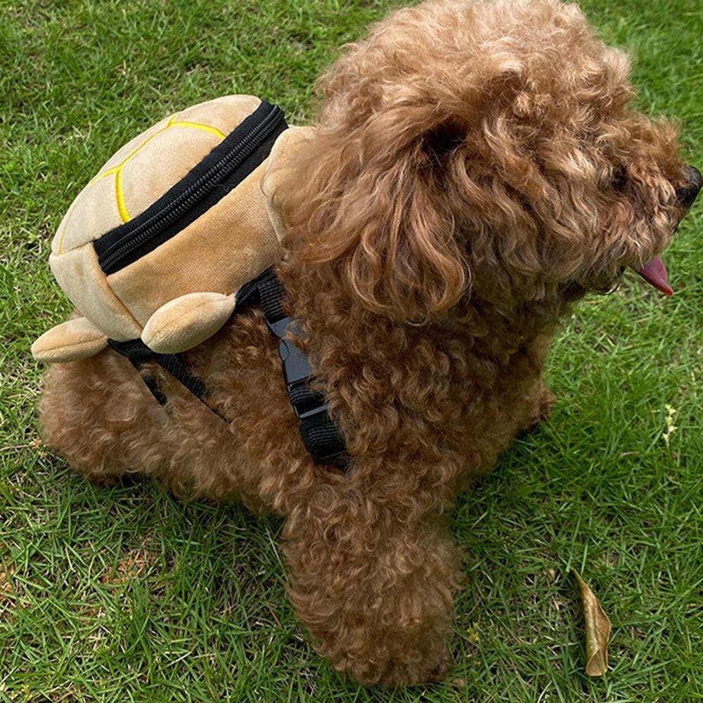 Pet Backpack Soft Turtle Shape Dog Backpack Portable Adjustable Dog Snack Bag Large Capacity Cartoon Pet Carrier Bag Outdoor