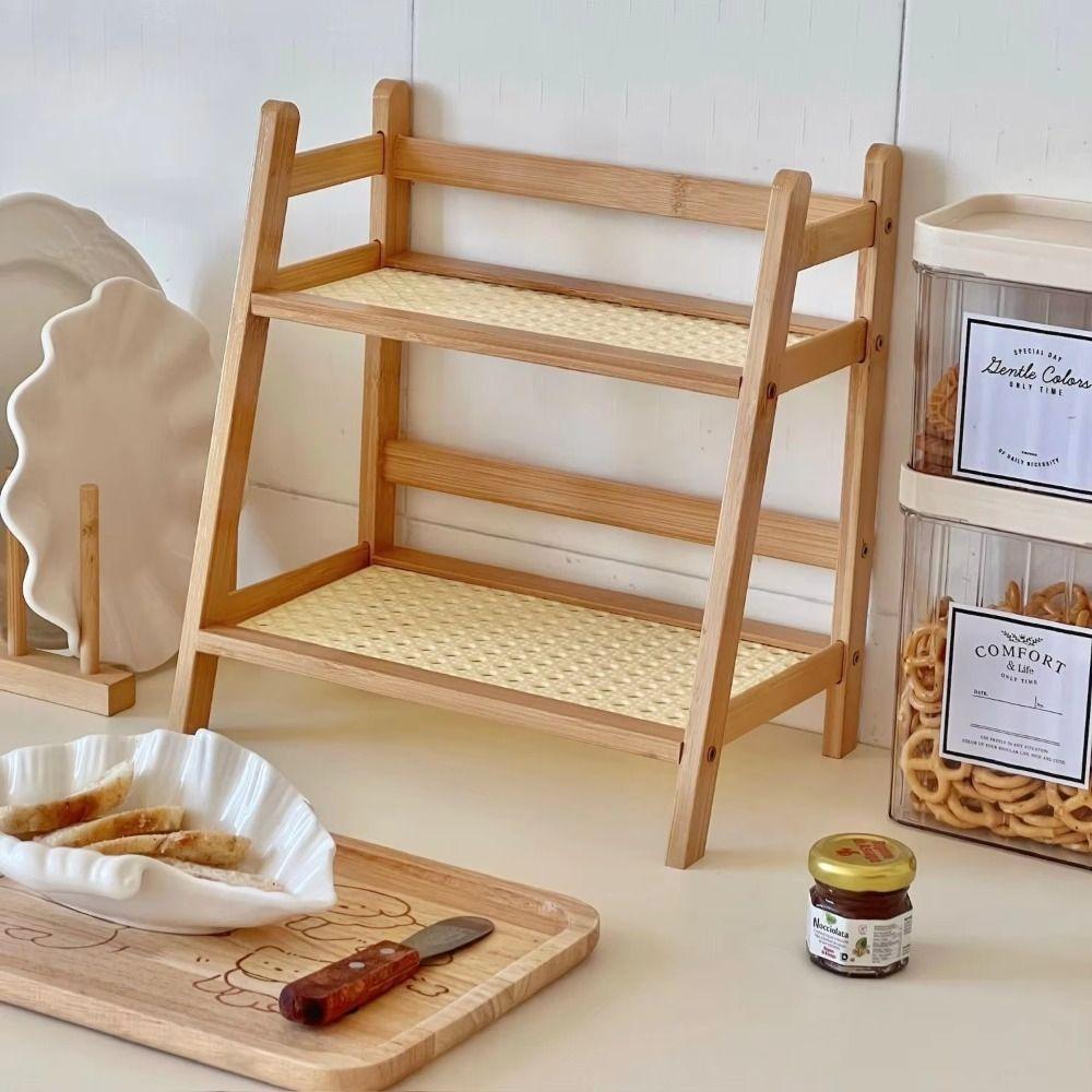 Space-saving Wooden Storage Shelf Steady Cosmetics Storage Shelf Kitchen Shelf  Dorms