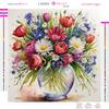 Art Vase Bouquet Diamond Painting  Full Round Diamond Mosaic Landscape Colorful Cross Stitch Kits Room Home Decor Gifts
