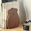 Animal Shape Walnut L-shaped Desk Organizer Book Holder Cartoon Bear Wood Bookend  Student
