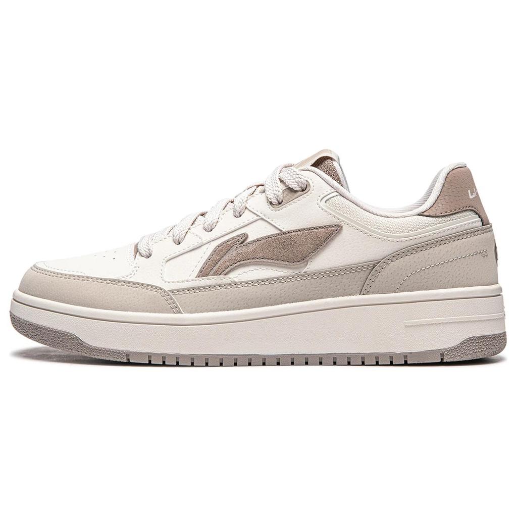 New LiNing Tianji Cushioning, Slip Resistant, Lightweight, Breathable Low Top Casual Shoes Men's Gray White AGCU095-1
