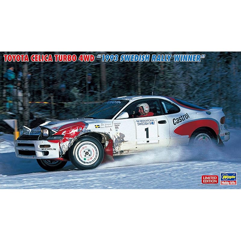 

Hasegawa 1/24 toyota celica turbo 4wd 1993 swedish rally winner plastic model 20484