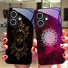 Luminous Black Lotus For Apple IPhone 16E 16 E 11 13 15 P Ro 14 Pro Max 12 Mini 7 8 Plus XR XS Black Tempered Glass Phone Case
