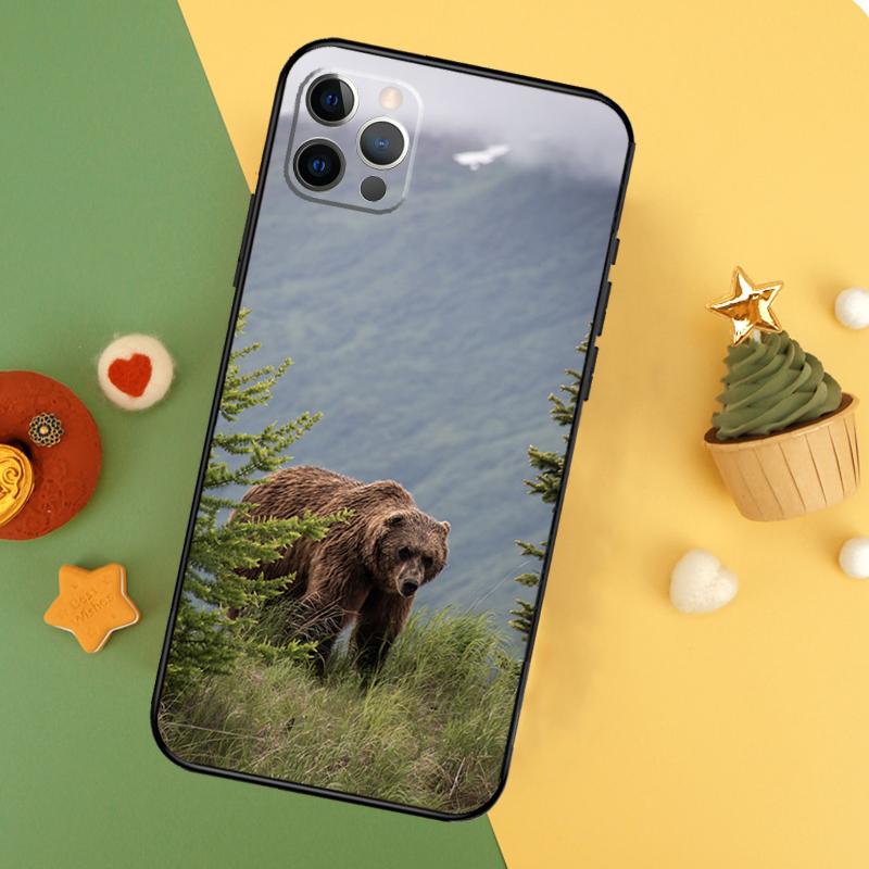 Grizzly Bear Phone Case For iPhone 17 17Air 16 15 14 13 11 12 Pro Max 12 13 Mini 16E Shockproof Cover