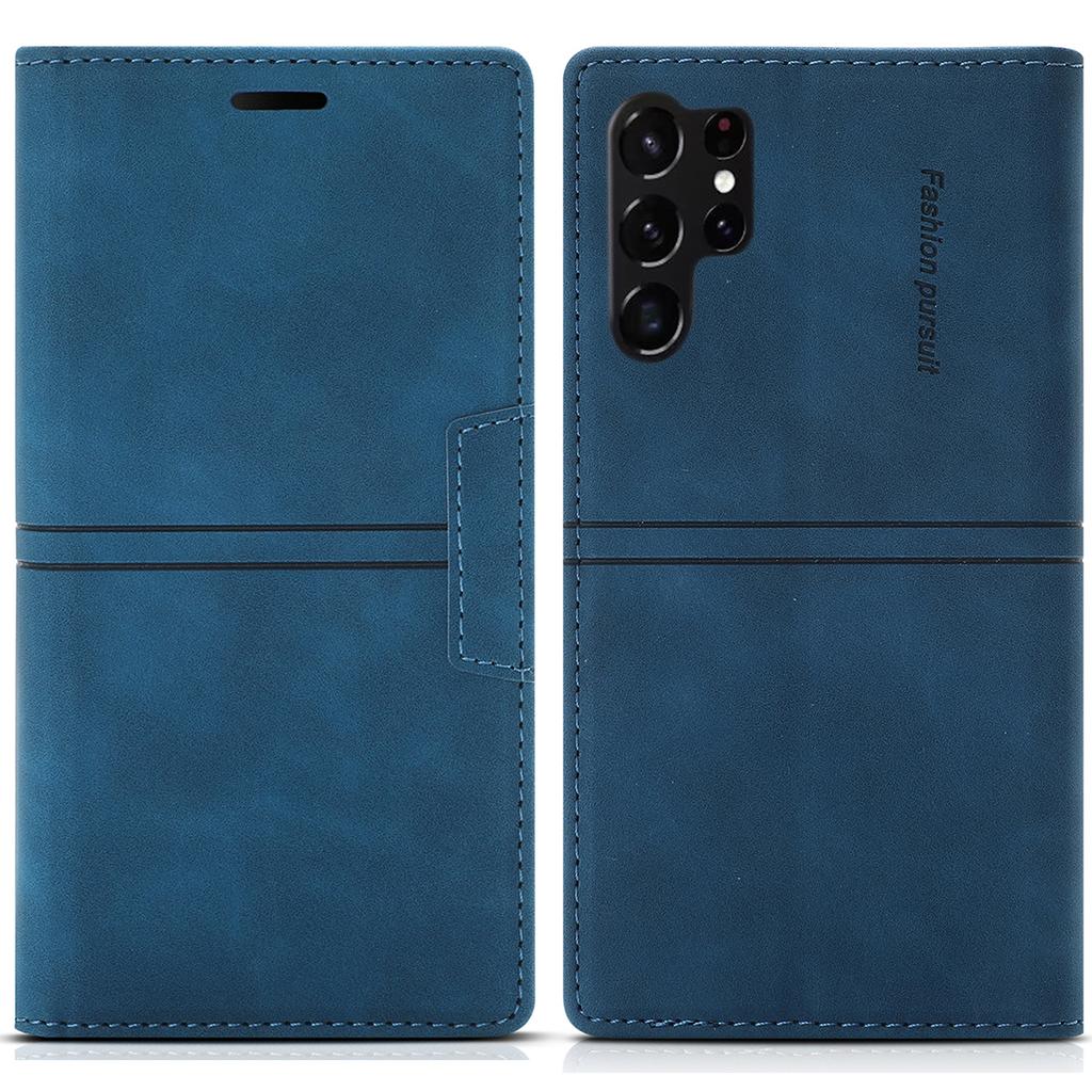 Do Samsung Galaxy S25 Ultra Etui portfelowe z magnetycznym zamknięciem Skórzane etui na telefon