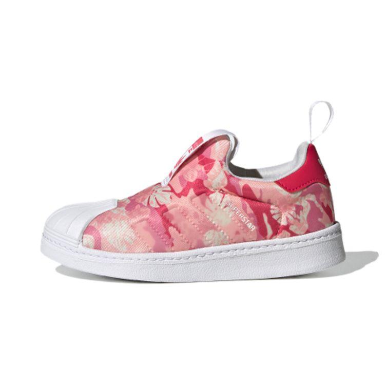 Adidas Originals Superstar Comfortable Shock Absorbing Durable Low Top Sneakers Kids Sneakers Pink FV7480