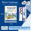 Spiral-Bound Watercolor Workbook Flower Scenery Animal Coloring Sketchbook  Painting