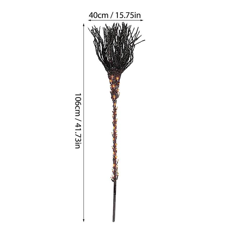 Halloween Outdoor Broom Path Lights Witch Broom Path Lights Broom Garden Markers For Home Yard Garden Holiday Decorations