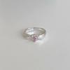 Contemporary Heart Pink Shaped Zircon Ring For Women Perfect For Casual Fashion And Style
