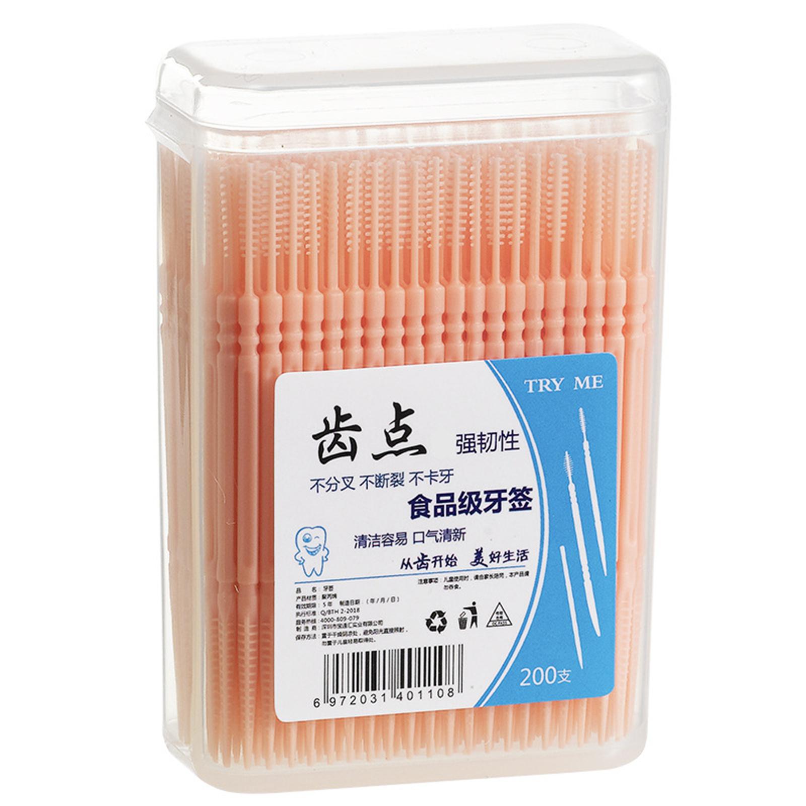 Oral Care Teeth Sticks Floss Pick Tooth Cleaning Tool Interdental Toothbrush 1 оранжевый