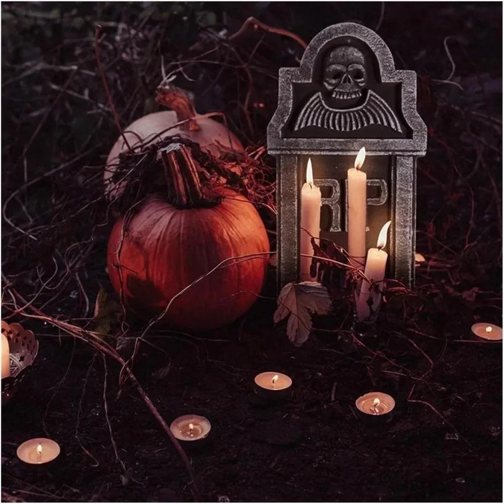 Halloween Yard Signs Tombstone Decoration Cemetery 4 Different Foam Haunted House Graveyard for House Outdoor Party Prank Props