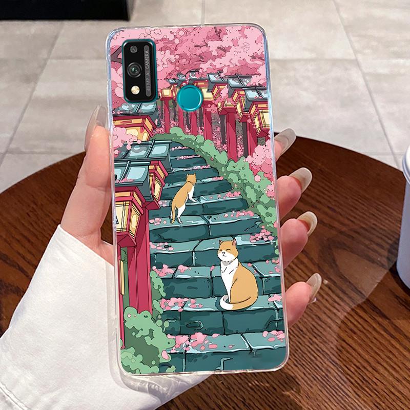 Jelly Casing For Honor 9X Lite 9XLite Capa Coque Clear Silicone Soft TPU Back Cover Cute Cat Rabbit Heart Protective Case Fundas
