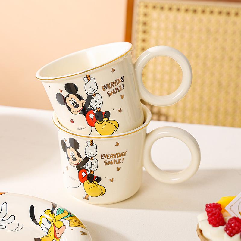 Light Luxury Michele Series Bowl Ceramic Tableware Cute Bowl Set Children'S Rice Bowl Cartoon Mug Household Plate
