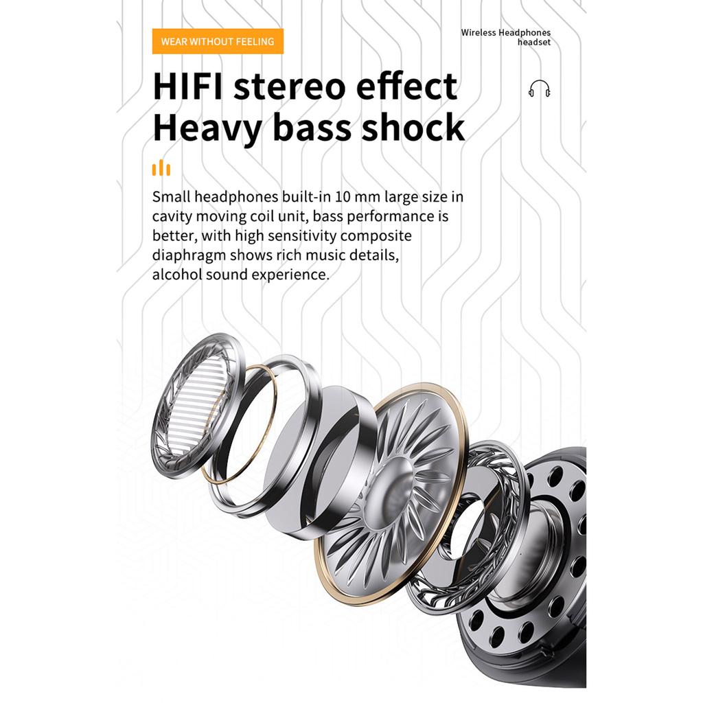 Sluchátka do uší BT 5.3 Wireless BT Clear Cover Headset