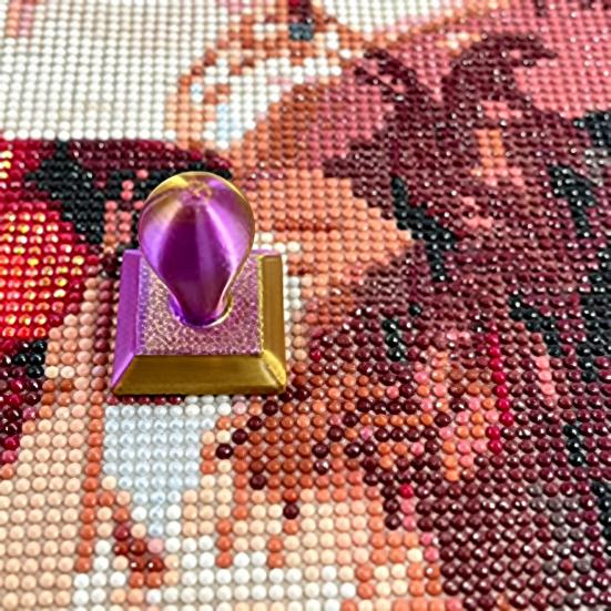 Mini Rhinestone Painting Press Stamp with Non-Slip Handle DIY Rhinestone Painting Art Crafts Stamper Tools 3D Printed Drill Press Tool