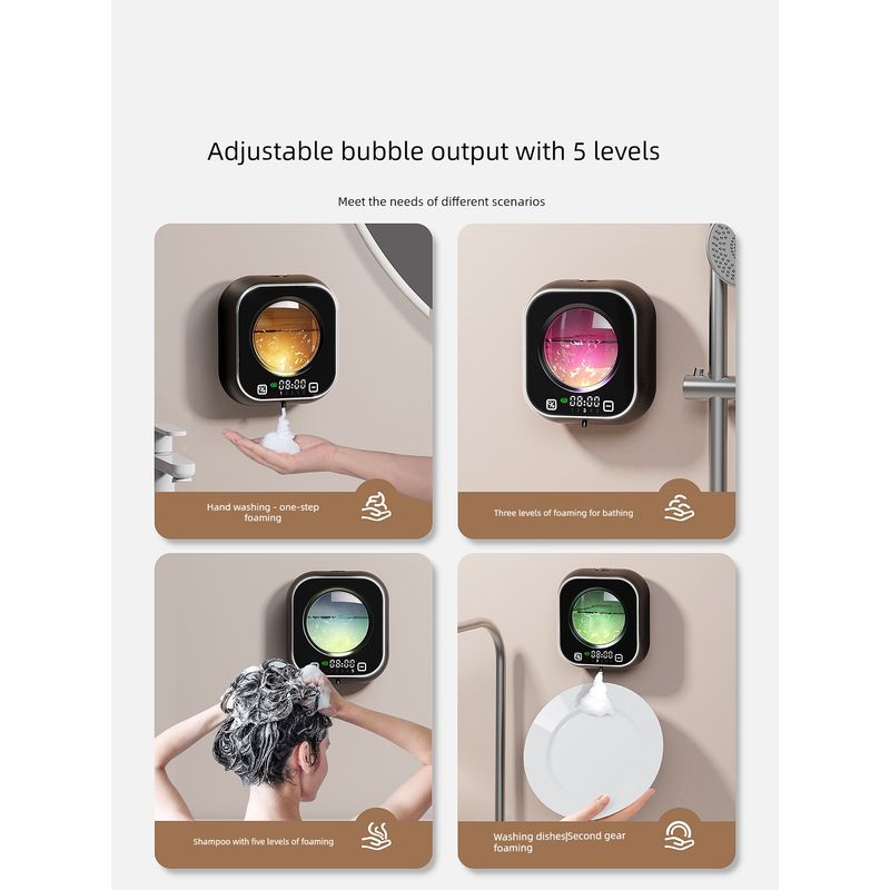 Automatic Hand Washing Machine Smart Electric Foam Wall Hanging Device Wall-Mounted Sensor Mobile Phone Soap Dispenser For Home Full