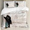 Western Duvet Cover Set American Cowgirl Leather Boots Rustic Wild West Theme Cultural Double Queen King Polyester Qulit Cover