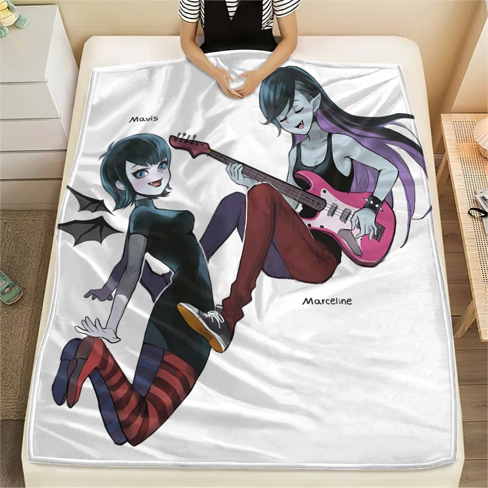 

1PC Hotel Transylvania Mavis Dracula Print Flannel Blanket, High quality All Seasons, Home Decor, Warmth and Comfort, Perfect for Christmas Gifts 80cm x 120cm