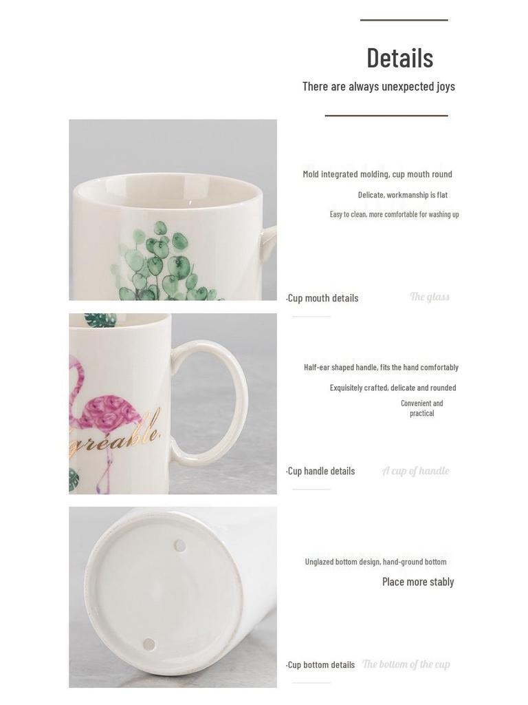 Trendy Japanese Ceramic Coffee Mug with Spoon & Lid – Home Gift Souvenir