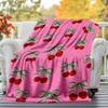 Cherries Bow Outdoor Flannel Blankets, Outdoor travel, Home Blankets, Fan Gifts,Suitable for All Seasons, Christmas Gifts. R1127065